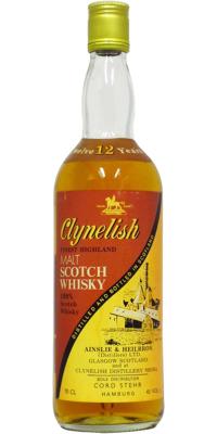 Clynelish 12yo Ainslie & Heilbron Cord Stehr Hamburg Import 43% 700ml