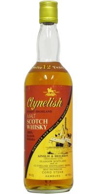 Clynelish 12yo Ainslie & Heilbron Cord Stehr Hamburg Import 43% 700ml