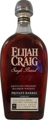 Elijah Craig 10yo Caramel Spice New American Oak Stateline 64.1% 750ml
