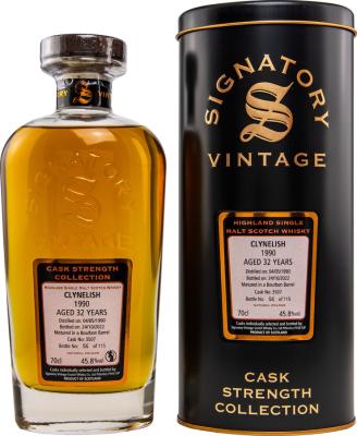 Clynelish 1990 SV Cask Strength Collection Bourbon Barrel 45.8% 700ml