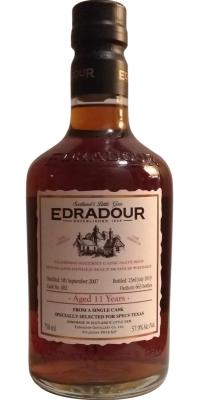 Edradour 2007 Oloroso Sherry Cask Matured #302 Specs Texas 57.9% 750ml