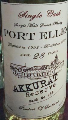 Port Ellen 1982 UD Akkurat Reserve 258 Akkurat Bar Stockholm 63.5% 700ml