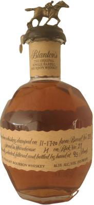 Blanton's The Original Single Barrel Bourbon Whisky #4 Charred American White Oak Barrel 733 46.5% 700ml