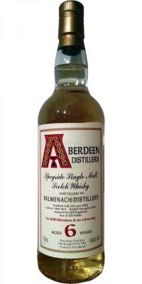 Balmenach 2008 BA Aberdeen Distillers Refill Hogshead ABD 1013 46% 700ml
