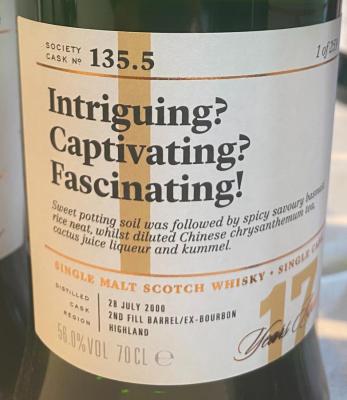 Loch Lomond 2000 SMWS 135.5 2nd Fill Ex-Bourbon Barrel 56% 700ml