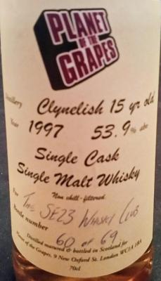 Clynelish 1997 PoG The SE23 Whisky Club 53.9% 700ml