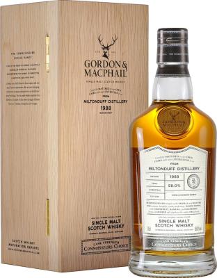 Miltonduff 1988 GM Connoisseurs Choice Cask Strength Refill Bourbon Barrel #67685 58% 700ml