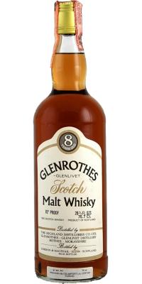 Glenrothes 8yo GM Glenrothes Glenlivet 70 Proof 262 3 Fl.Oz. -75. 40% 70ml