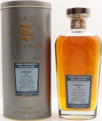 Bowmore 1982 SV Cask Strength Collection 25yo Bourbon Barrel #10555 58.2% 700ml