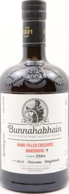 Bunnahabhain 2015 Warehouse 9 Hand-Filled Exclusive Oloroso Hogshead #0003354 60.4% 700ml