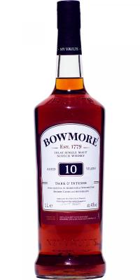 Bowmore 10yo Dark & Intense Spanish Oak Sherry & Hogsheads Travel Retail Exclusive 40% 1000ml