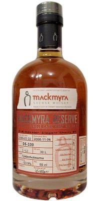 Mackmyra 2006 Reserve Elegant Sherry Forlagrad 05-330 Private 53.9% 500ml