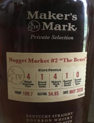 Maker's Mark Private Selection The Beast 20-0358 Nugget Market 54.85% 750ml