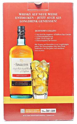 The Singleton of Dufftown Spey Cascade Gift Set Bourbon & European Sherry Oak 40% 700ml