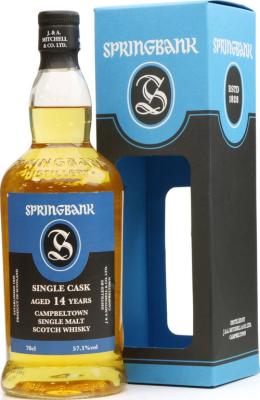 Springbank 14yo Single Cask Guadeloupe Rum 30th Anniversary of Cadenhead Edinburgh 57.1% 700ml