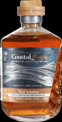 Manly Spirits Coastal Stone Nor'easter Charred Red Wine & American French Oak 46% 500ml