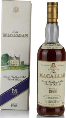 Macallan 1968 Vintage Sherry Wood Premiere Wine Merchants New York 43% 750ml