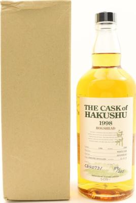 Hakushu 1998 The Cask of Hakushu White Oak Hogshead CD40725 56% 700ml