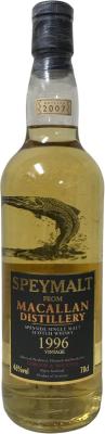 Macallan 1996 GM Speymalt refill sherry hogshead 11068 japan import system 46% 700ml