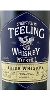 Teeling 2016 Single Cask Bourbon Cask Shinanoya Tokyo 62% 700ml