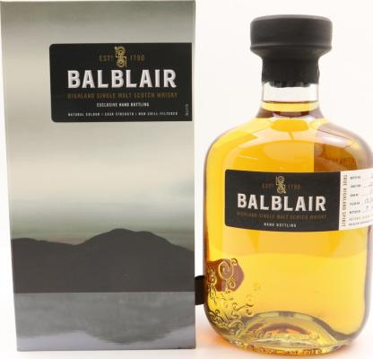 Balblair 2007 Hand bottled at Distillery Bourbon #353 53.5% 700ml