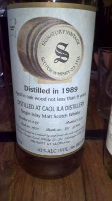 Caol Ila 1989 SV Vintage Collection Oak Wood 1870 43% 750ml