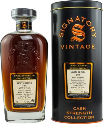 North British 1991 SV Refill Sherry Butt 51.8% 700ml