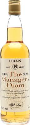 Oban 19yo The Manager's Dram Refill Cask 59.8% 700ml