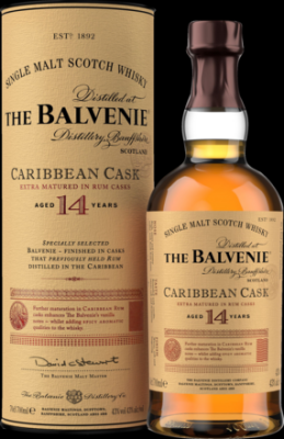 Balvenie 14yo Caribbean Cask Rum Cask Finish 43% 700ml
