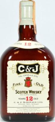 C&J McDonald's 12yo Fine Old Scotch Whisky Giorgio Gnudi Bologna 43% 750ml