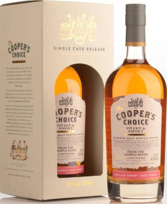 From The Sample Room Sweet & Smoky VM The Cooper's Choice Refilled Sherry Butt 44.1% 700ml