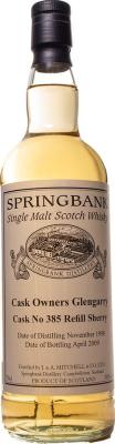 Springbank 1998 Cask Owners Glengarry Refill Sherry #385 56% 700ml