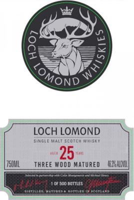 Loch Lomond 25yo Three Wood Matured 46.3% 750ml