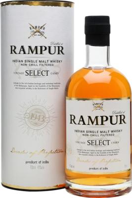 Rampur Vintage Select Casks Indian Single Malt Whisky Batch 1561 Overseas Export Only 43% 750ml