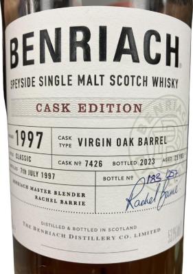 BenRiach 1997 Cask Edition 53.1% 700ml