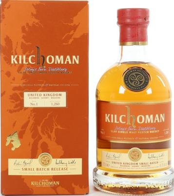 Kilchoman United Kingdom Small Batch Release #1 Bourbon Sherry Madeira 48.3% 700ml