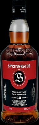 Springbank 10yo Sherry Wood 6yo Refill Bbrl 4yo Fresh Palo Cortado HHD 55% 700ml