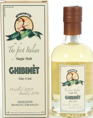 Ghibinet 2008 Islay Cask American Hogshead GLU GLU 2000 51.7% 200ml