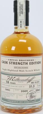 Miltonduff 1991 Chivas Brothers Cask Strength Edition Batch MD 18 001 51.3% 500ml