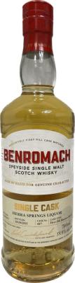 Benromach 2011 Single Cask 1st Fill Bourbon Barrel Sierra Springs Liquor 59.9% 700ml