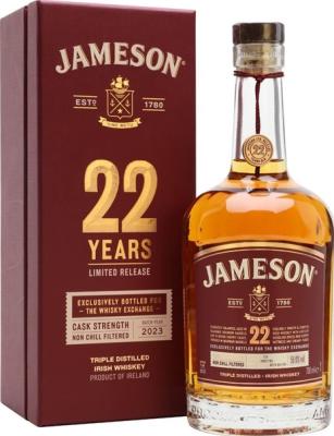 Jameson 22yo Small Batch Ex-Bourbon and Ex-Oloroso Sherry Exclusive to The Whisky Exchange 56.6% 700ml