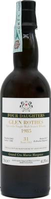 Glenrothes 1985 SV Four Daughters Bourbon Hogshead #7948 70th Velier Anniversary 41.3% 700ml