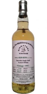 Glen Keith 1995 SV The Un-Chillfiltered Collection Bourbon Hogshead's 171178 + 79 46% 700ml