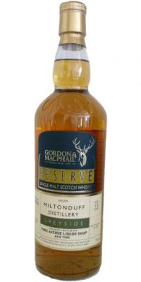 Miltonduff 1996 GM Reserve 1st Fill Bourbon Barrel #9461 Park Avenue Liquors New York 56.3% 750ml