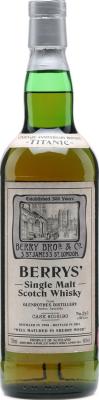 Glenrothes 1998 BR Berrys Sherry Wood #015190 Titanic Centenary Anniversary 46% 700ml