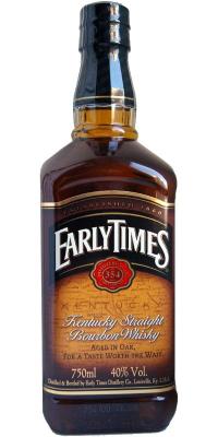 Early Times Kentucky Straight Bourbon Whisky Charred American Oak Barrels 40% 750ml