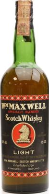 Wm. Maxwell Light WmWx Specially Blended Scotch Whisky 43% 750ml