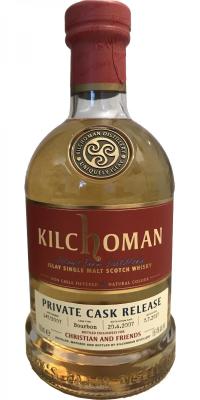 Kilchoman 2007 Private Cask Release Bourbon 147/2007 Christian and Friends Exclusive 56.4% 700ml