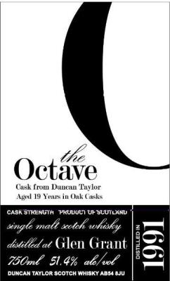 Glen Grant 1991 DT The Octave Sherry Octave Cask Finish 440286 for The Wine and Cheese Place 51.4% 750ml