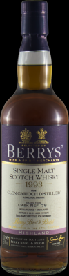 Glen Garioch 1993 BR Berrys 1st Fill Oloroso Sherry Butt #781 Germany 57% 700ml